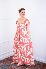 Vestido Longo Cecília – Manga Ciganinha em Viscolinho com Bolsos Laterais - Naguirre Shop