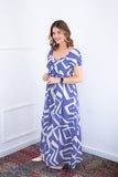 Vestido Longo Cecília – Manga Ciganinha em Viscolinho com Bolsos Laterais - Naguirre Shop