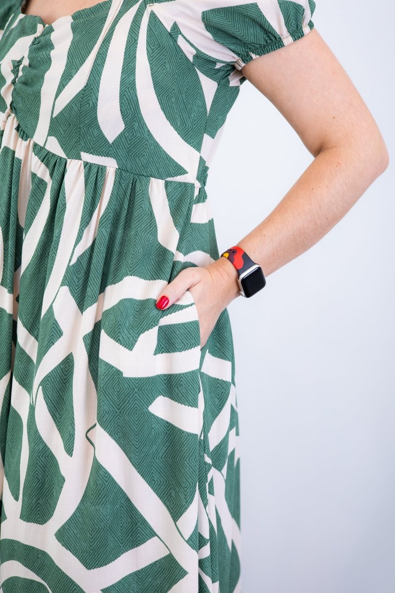 Vestido Longo Cecília – Manga Ciganinha em Viscolinho com Bolsos Laterais - Naguirre Shop