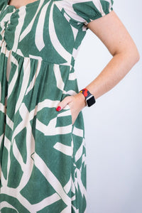 Vestido Longo Cecília – Manga Ciganinha em Viscolinho com Bolsos Laterais - Naguirre Shop