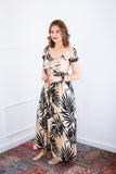 Vestido Longo Cecília – Manga Ciganinha em Viscolinho com Bolsos Laterais - Naguirre Shop