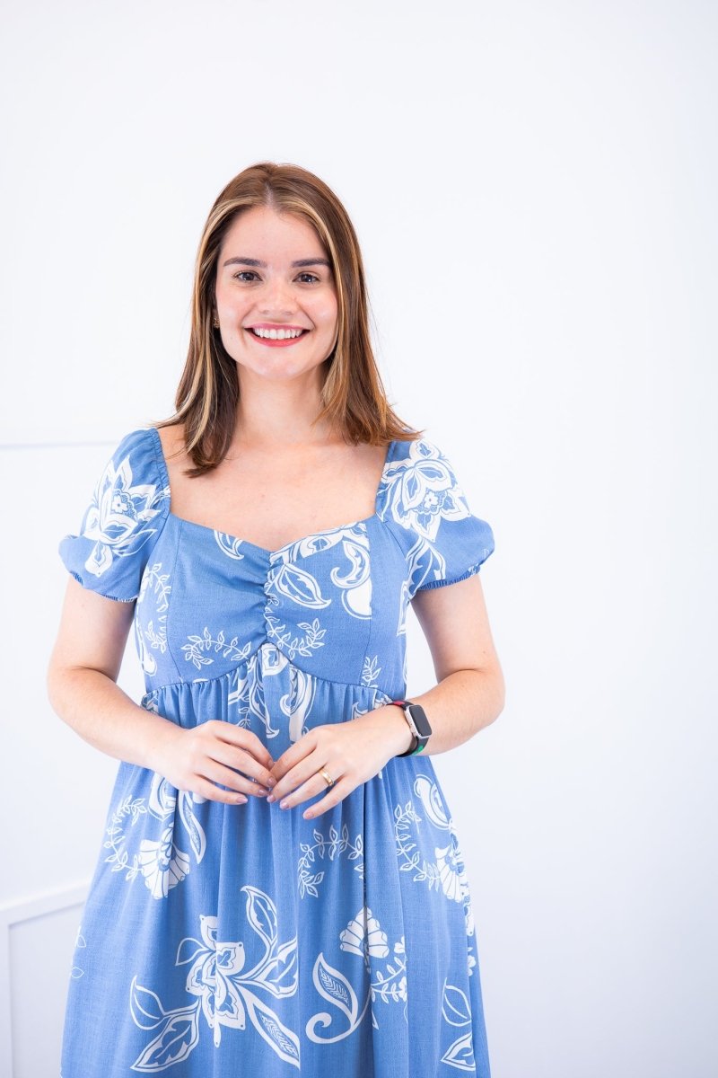 Vestido Longo Cecília – Manga Ciganinha em Viscolinho com Bolsos Laterais - Naguirre Shop
