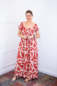 Vestido Longo Cecília – Manga Ciganinha em Viscolinho com Bolsos Laterais - Naguirre Shop