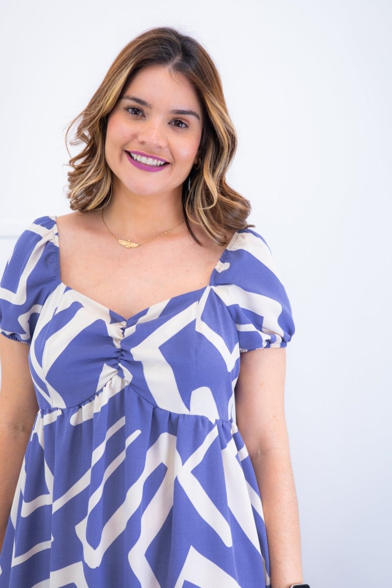 Vestido Longo Cecília – Manga Ciganinha em Viscolinho com Bolsos Laterais - Naguirre Shop