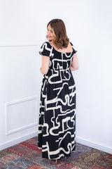 Vestido Longo Cecília – Manga Ciganinha em Viscolinho com Bolsos Laterais - Naguirre Shop