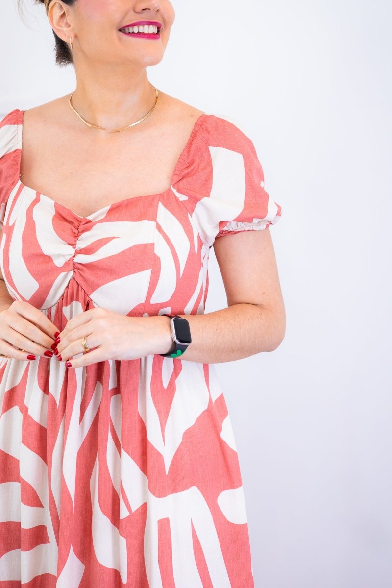 Vestido Longo Cecília – Manga Ciganinha em Viscolinho com Bolsos Laterais - Naguirre Shop