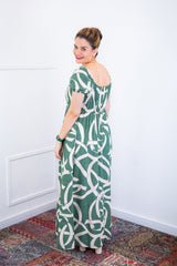 Vestido Longo Cecília – Manga Ciganinha em Viscolinho com Bolsos Laterais - Naguirre Shop