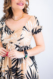 Vestido Longo Cecília – Manga Ciganinha em Viscolinho com Bolsos Laterais - Naguirre Shop