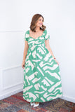 Vestido Longo Cecília – Manga Ciganinha em Viscolinho com Bolsos Laterais - Naguirre Shop