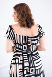 Vestido Longo Cecília – Manga Ciganinha em Viscolinho com Bolsos Laterais - Naguirre Shop