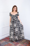 Vestido Longo Cecília – Manga Ciganinha em Viscolinho com Bolsos Laterais - Naguirre Shop