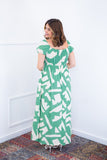 Vestido Longo Cecília – Manga Ciganinha em Viscolinho com Bolsos Laterais - Naguirre Shop