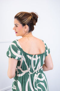 Vestido Longo Cecília – Manga Ciganinha em Viscolinho com Bolsos Laterais - Naguirre Shop