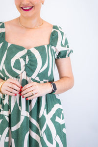 Vestido Longo Cecília – Manga Ciganinha em Viscolinho com Bolsos Laterais - Naguirre Shop