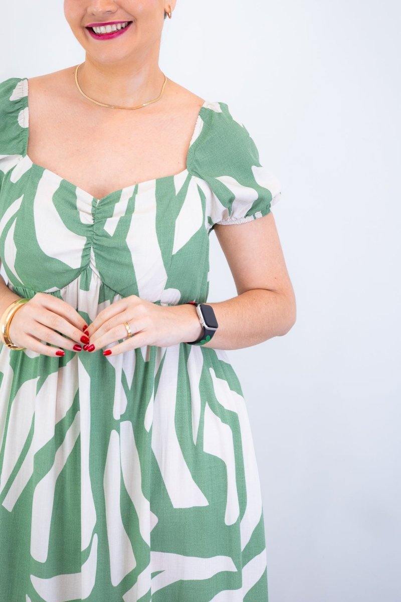 Vestido Longo Cecília – Manga Ciganinha em Viscolinho com Bolsos Laterais - Naguirre Shop