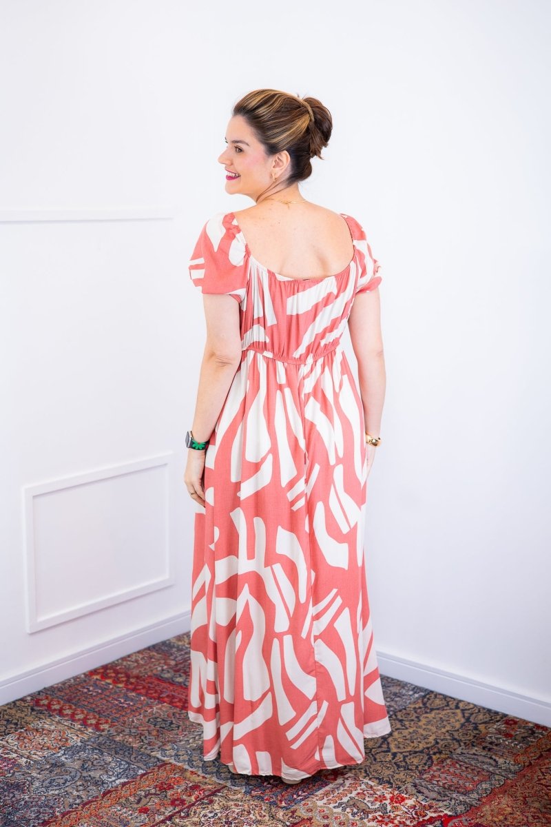 Vestido Longo Cecília – Manga Ciganinha em Viscolinho com Bolsos Laterais - Naguirre Shop