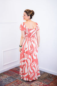 Vestido Longo Cecília – Manga Ciganinha em Viscolinho com Bolsos Laterais - Naguirre Shop