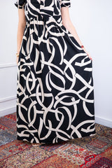 Vestido Longo Cecília – Manga Ciganinha em Viscolinho com Bolsos Laterais - Naguirre Shop