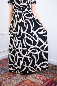 Vestido Longo Cecília – Manga Ciganinha em Viscolinho com Bolsos Laterais - Naguirre Shop