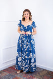 Vestido Longo Cecília – Manga Ciganinha em Viscolinho com Bolsos Laterais - Naguirre Shop