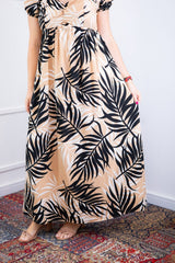 Vestido Longo Cecília – Manga Ciganinha em Viscolinho com Bolsos Laterais - Naguirre Shop