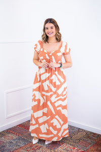 Vestido Longo Cecília – Manga Ciganinha em Viscolinho com Bolsos Laterais - Naguirre Shop