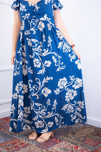 Vestido Longo Cecília – Manga Ciganinha em Viscolinho com Bolsos Laterais - Naguirre Shop