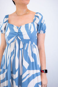 Vestido Longo Cecília – Manga Ciganinha em Viscolinho com Bolsos Laterais - Naguirre Shop