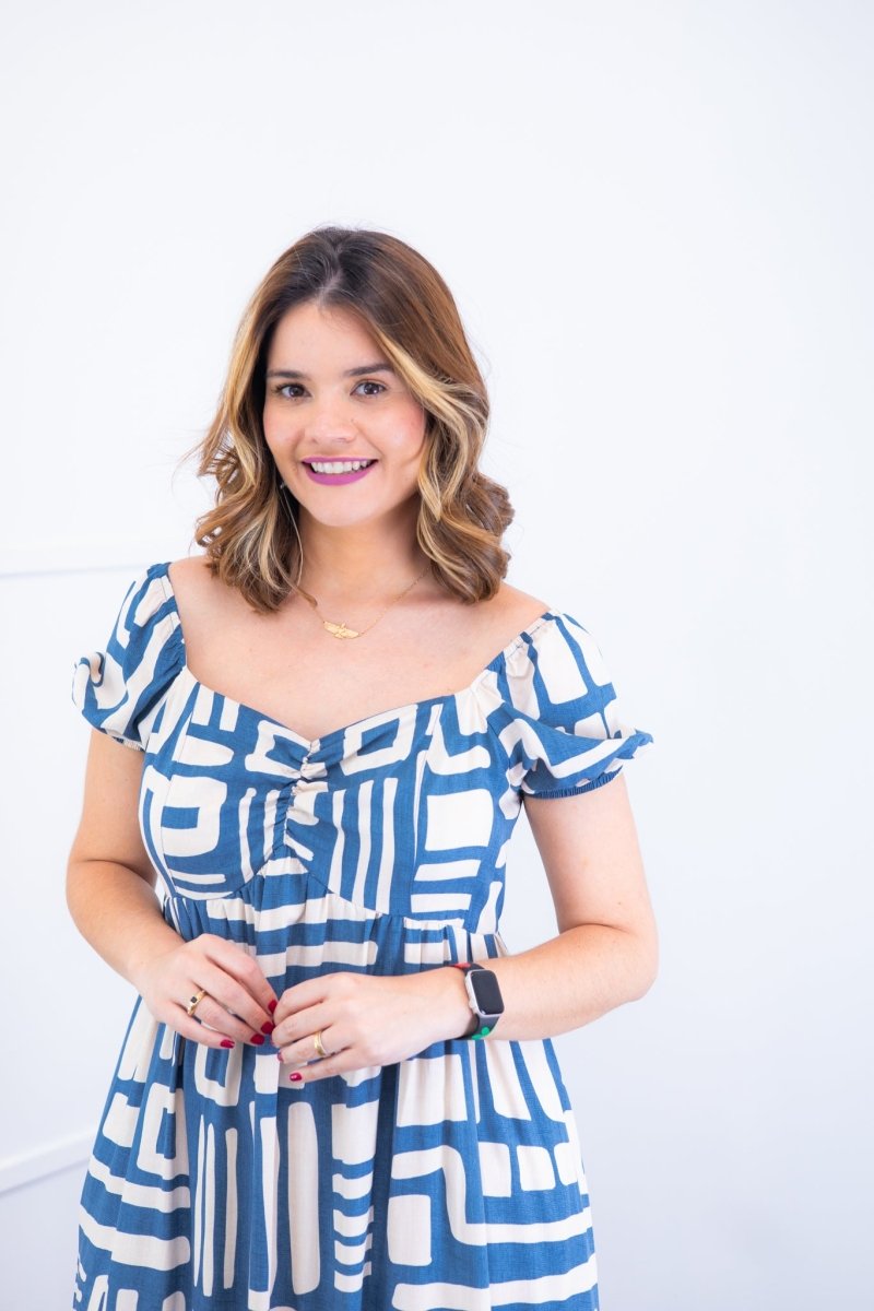 Vestido Longo Cecília – Manga Ciganinha em Viscolinho com Bolsos Laterais - Naguirre Shop