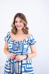 Vestido Longo Cecília – Manga Ciganinha em Viscolinho com Bolsos Laterais - Naguirre Shop