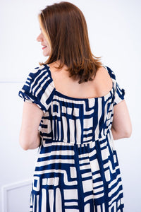Vestido Longo Cecília – Manga Ciganinha em Viscolinho com Bolsos Laterais - Naguirre Shop
