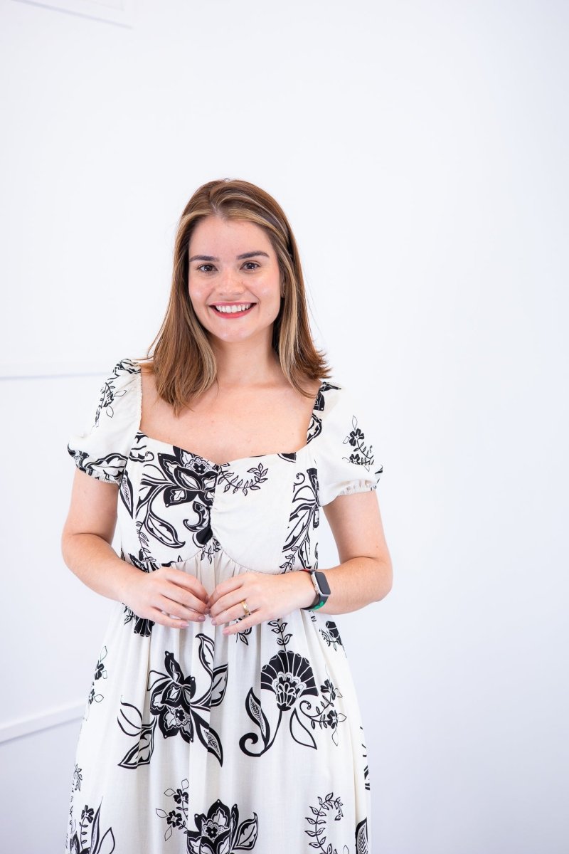 Vestido Longo Cecília – Manga Ciganinha em Viscolinho com Bolsos Laterais - Naguirre Shop