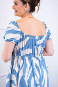 Vestido Longo Cecília – Manga Ciganinha em Viscolinho com Bolsos Laterais - Naguirre Shop