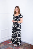 Vestido Longo Cecília – Manga Ciganinha em Viscolinho com Bolsos Laterais - Naguirre Shop