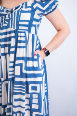 Vestido Longo Cecília – Manga Ciganinha em Viscolinho com Bolsos Laterais - Naguirre Shop