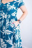 Vestido Longo Cecília – Manga Ciganinha em Viscolinho com Bolsos Laterais - Naguirre Shop