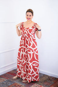 Vestido Longo Cecília – Manga Ciganinha em Viscolinho com Bolsos Laterais - Naguirre Shop