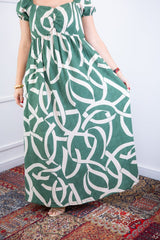 Vestido Longo Cecília – Manga Ciganinha em Viscolinho com Bolsos Laterais - Naguirre Shop