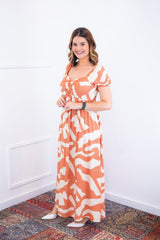 Vestido Longo Cecília – Manga Ciganinha em Viscolinho com Bolsos Laterais - Naguirre Shop