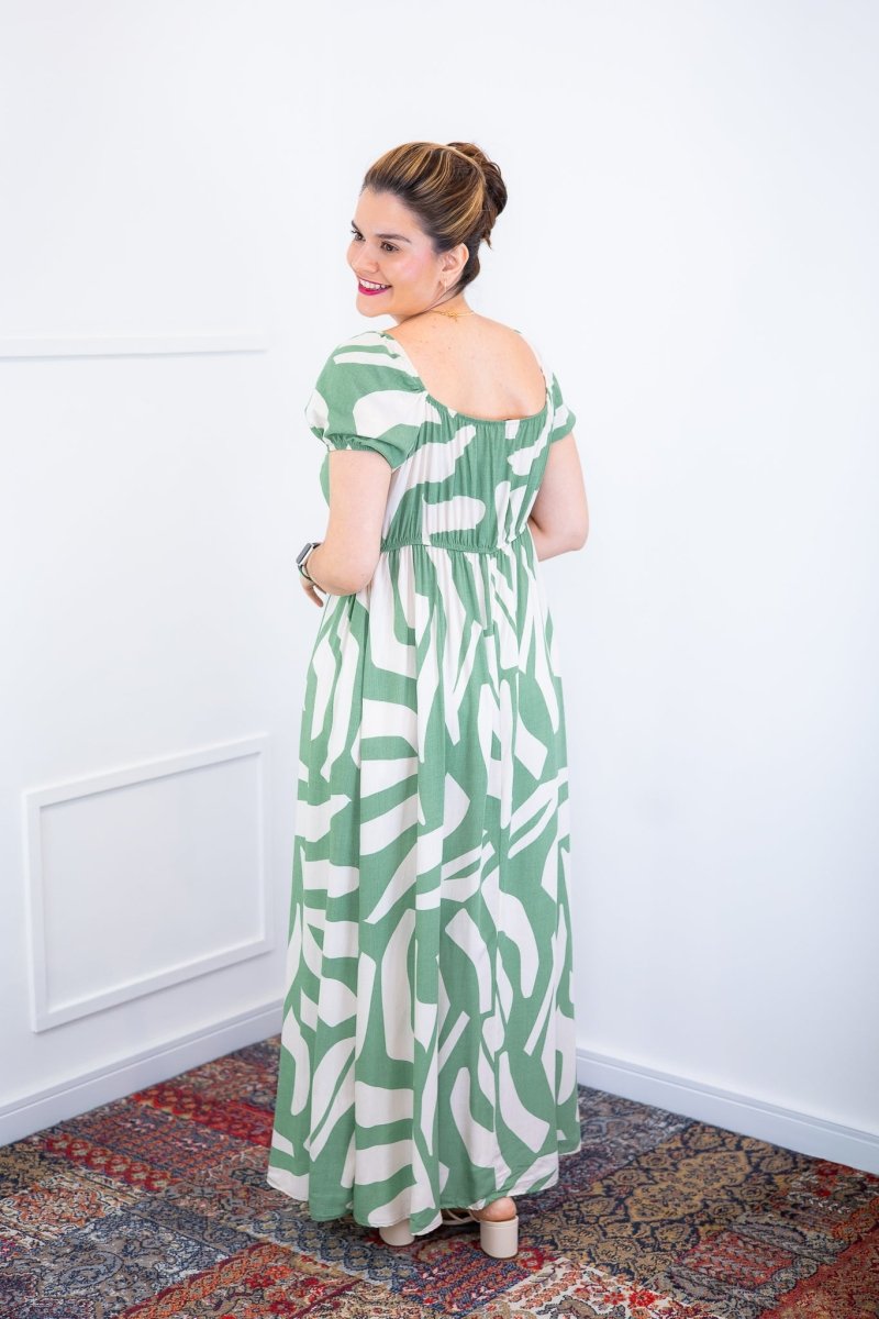 Vestido Longo Cecília – Manga Ciganinha em Viscolinho com Bolsos Laterais - Naguirre Shop