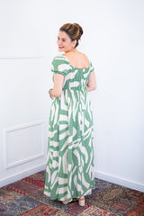 Vestido Longo Cecília – Manga Ciganinha em Viscolinho com Bolsos Laterais - Naguirre Shop