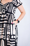 Vestido Longo Cecília – Manga Ciganinha em Viscolinho com Bolsos Laterais - Naguirre Shop