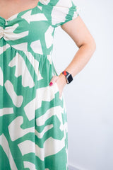 Vestido Longo Cecília – Manga Ciganinha em Viscolinho com Bolsos Laterais - Naguirre Shop