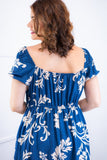 Vestido Longo Cecília – Manga Ciganinha em Viscolinho com Bolsos Laterais - Naguirre Shop