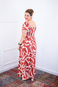 Vestido Longo Cecília – Manga Ciganinha em Viscolinho com Bolsos Laterais - Naguirre Shop