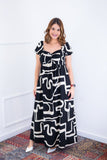 Vestido Longo Cecília – Manga Ciganinha em Viscolinho com Bolsos Laterais - Naguirre Shop