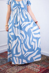 Vestido Longo Cecília – Manga Ciganinha em Viscolinho com Bolsos Laterais - Naguirre Shop