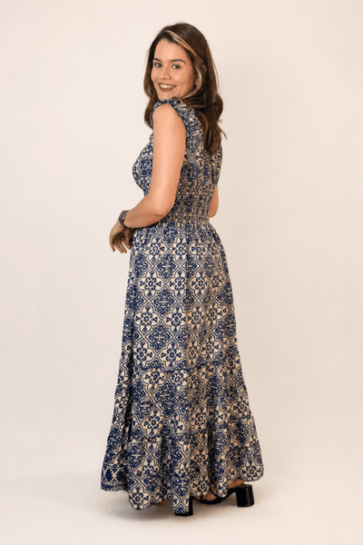 Vestido Longo Ciganinha com Lastex Estilo Boho Bali - Naguirre Shop