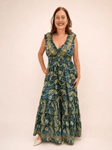 Vestido Longo Ciganinha com Lastex Estilo Boho Bali - Naguirre Shop