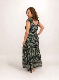 Vestido Longo Ciganinha com Lastex Estilo Boho Bali - Naguirre Shop
